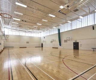 Stranmillis College basketball court