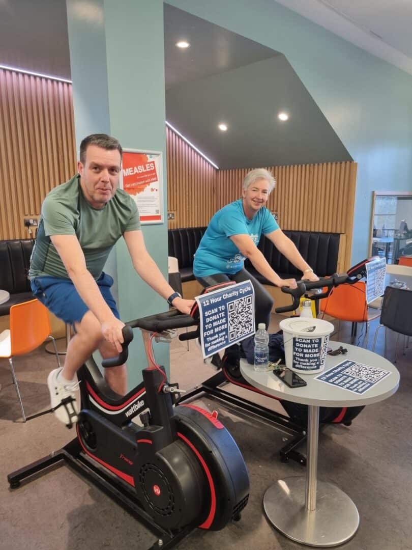 Staff and students get on their bikes for mental health